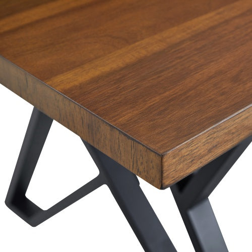 Walnut Metal Dining Table
