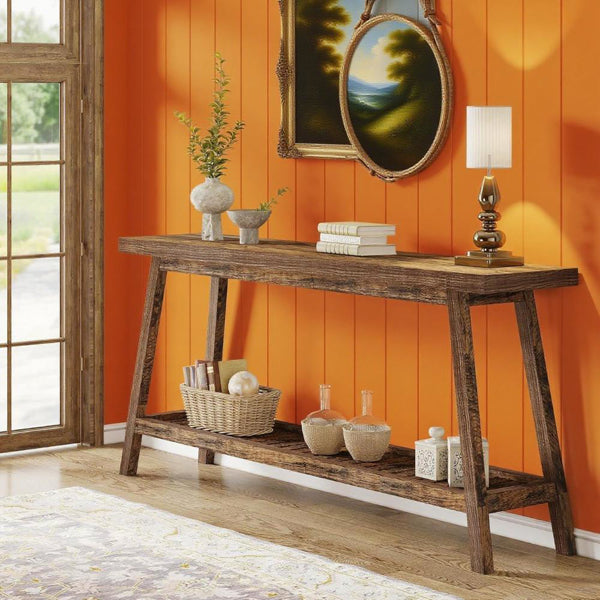 Vintage Wood Console Table