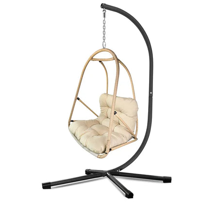 JESE Swing Egg Chair With Stand – Foldable Hanging Chair For Indoor & Outdoor Use – 300lbs Capacity