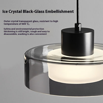 All-copper Bedroom Chandelier Simple Modern All-copper Glass