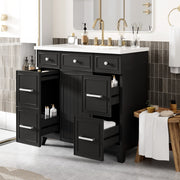 Black Shaker Vanity Cabinet