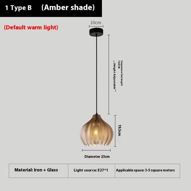 Single Glass Stair Chandelier
