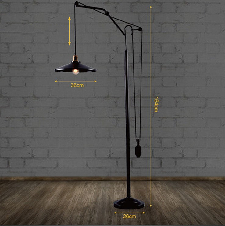 Vintage Iron Floor Lamp American Living Room