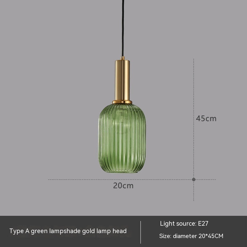 Green Glass Lantern Chandelier