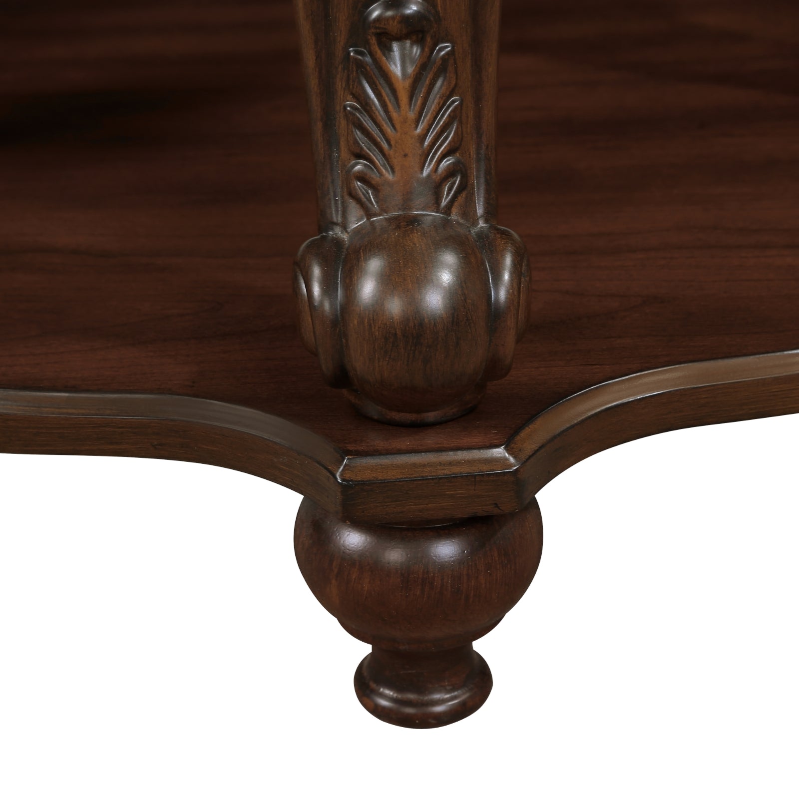Mesa de centro de madera ovalada de 42'' para sala de estar, mesa de cóctel de madera maciza de 2 niveles con estantería de almacenamiento abierto