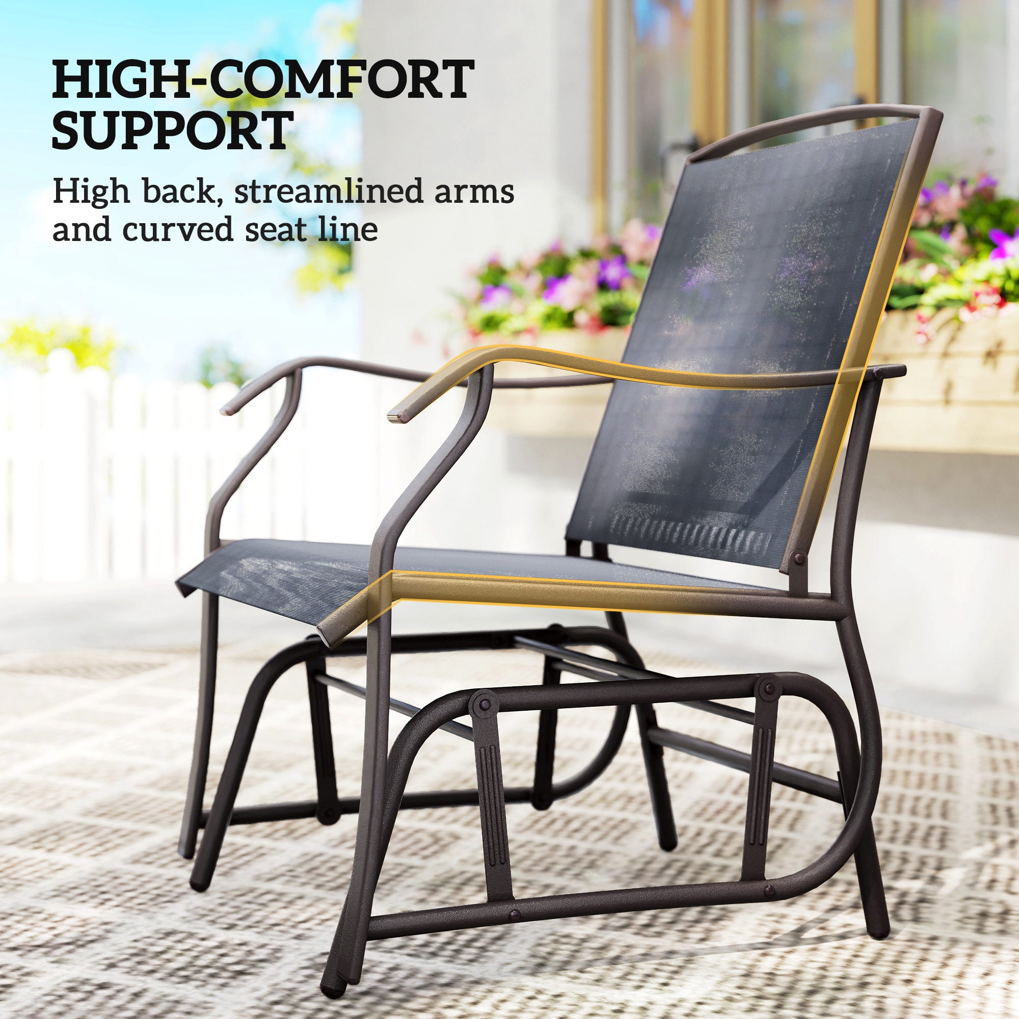 Outdoor Glider Bistro Set