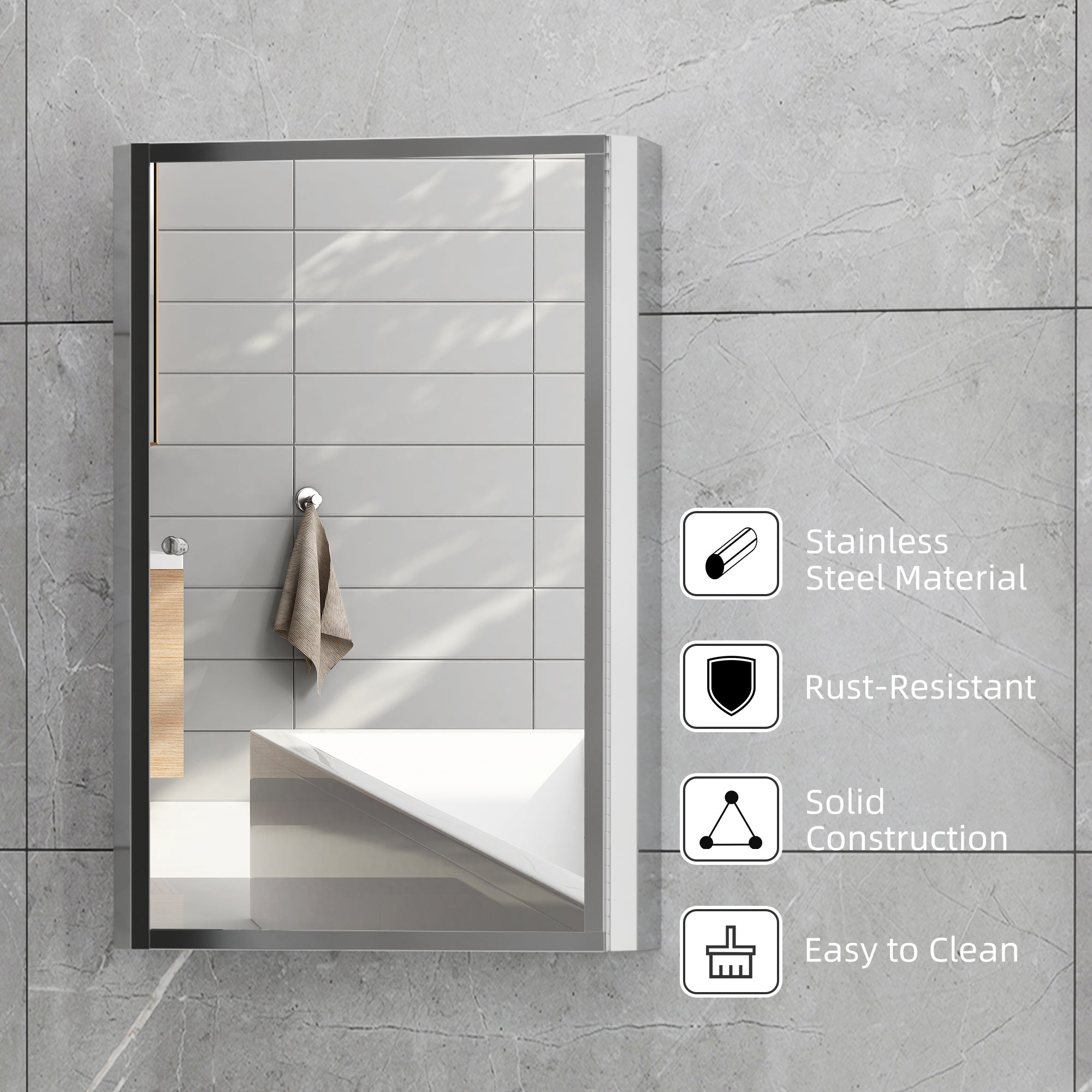 Modern Mirrored Bathroom Cabinet