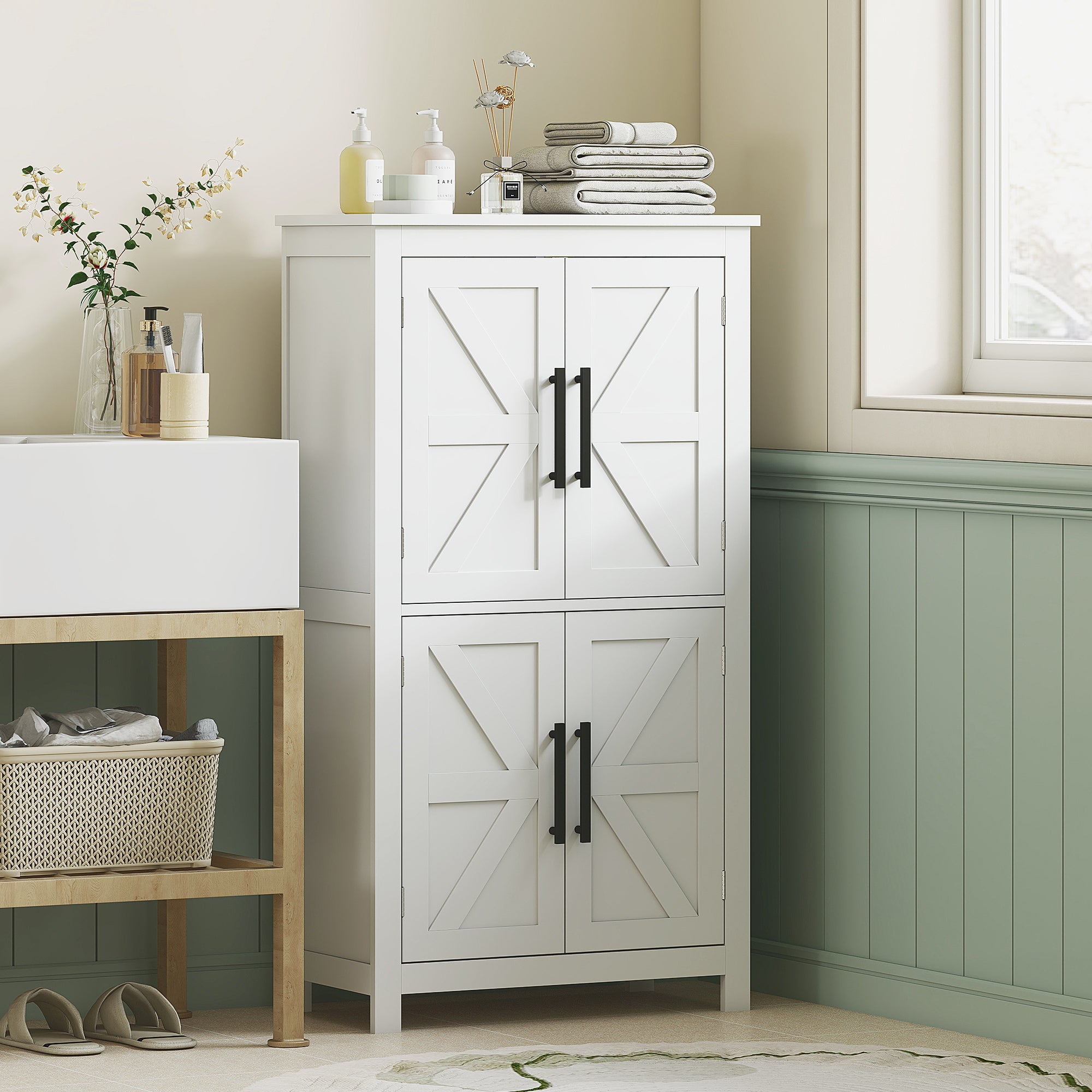 Grey Modern Storage Cabinet