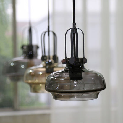 Retro Industrial Style Lighting Bar Glass Chandelier