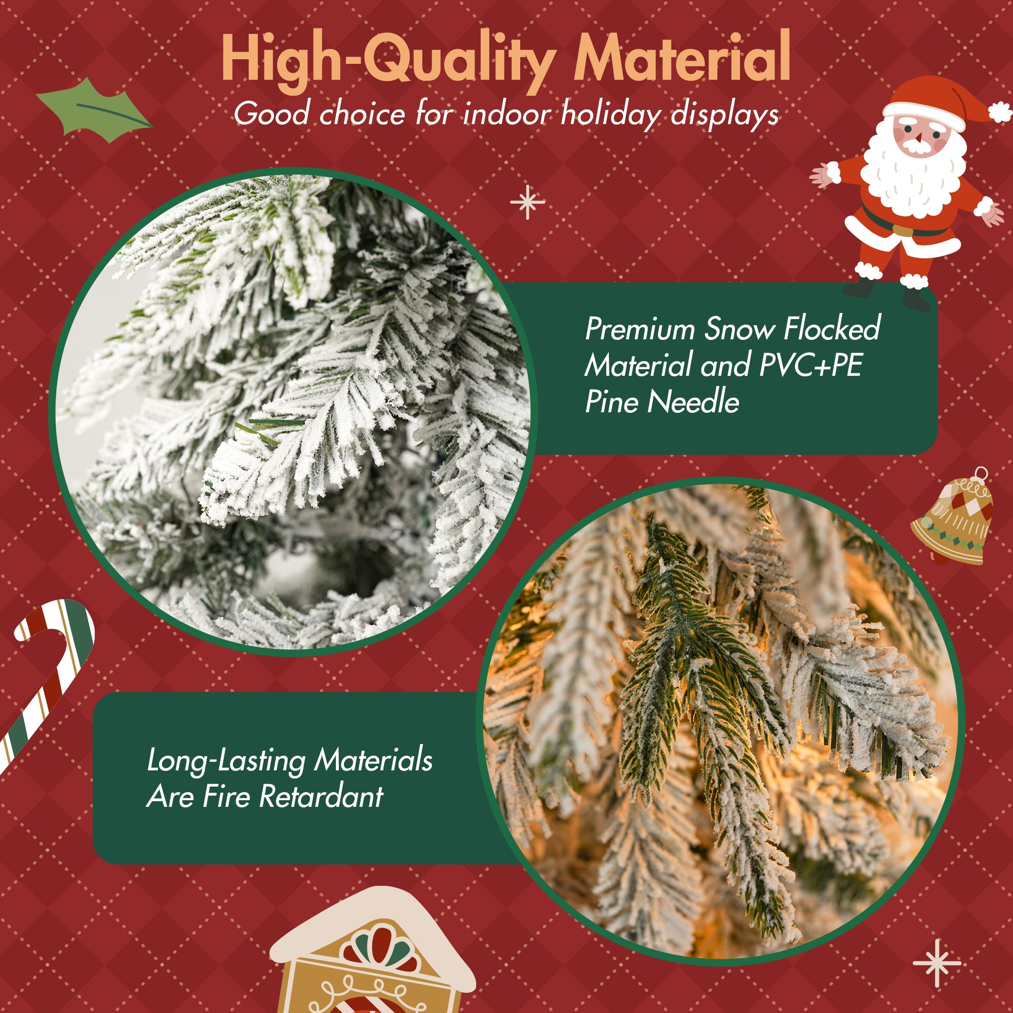 Snow Flocked Holiday Set