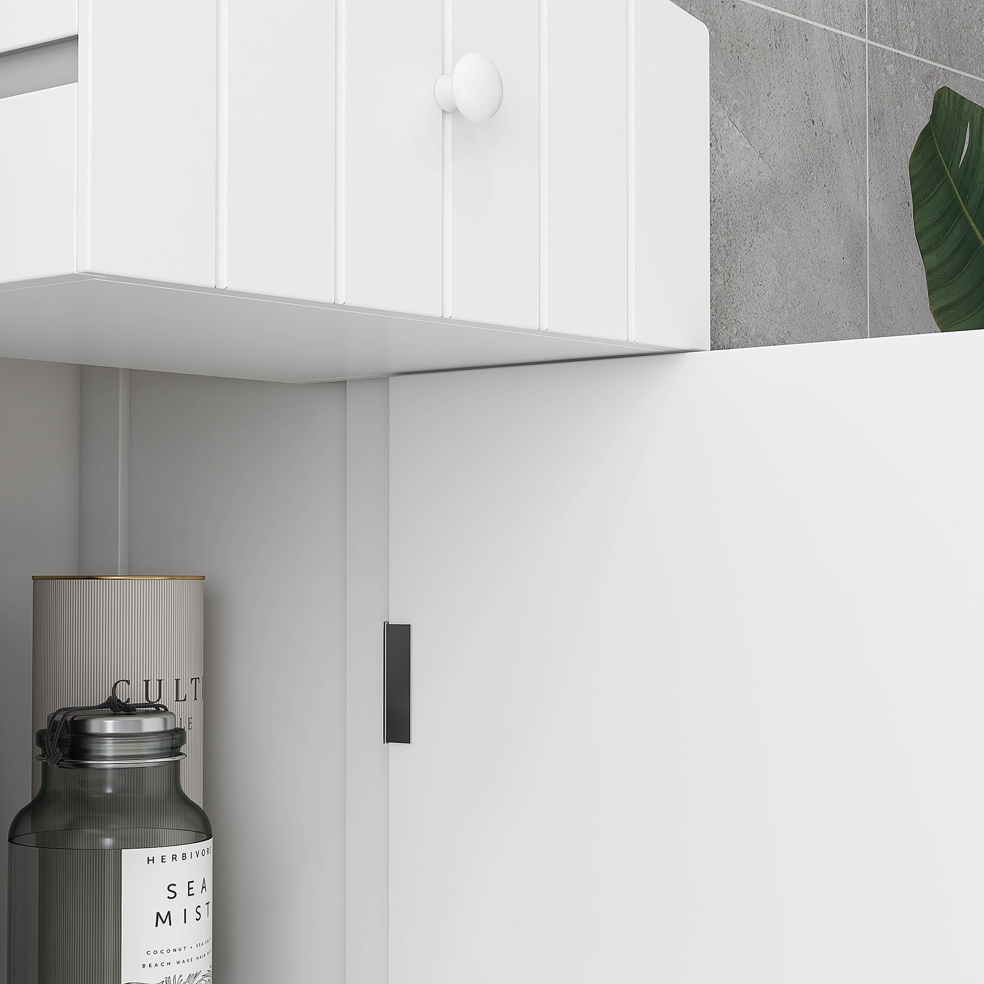 Modern White Storage Cabinet 990x420mm Sturdy
