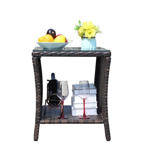 Brown Rattan Coffee Table