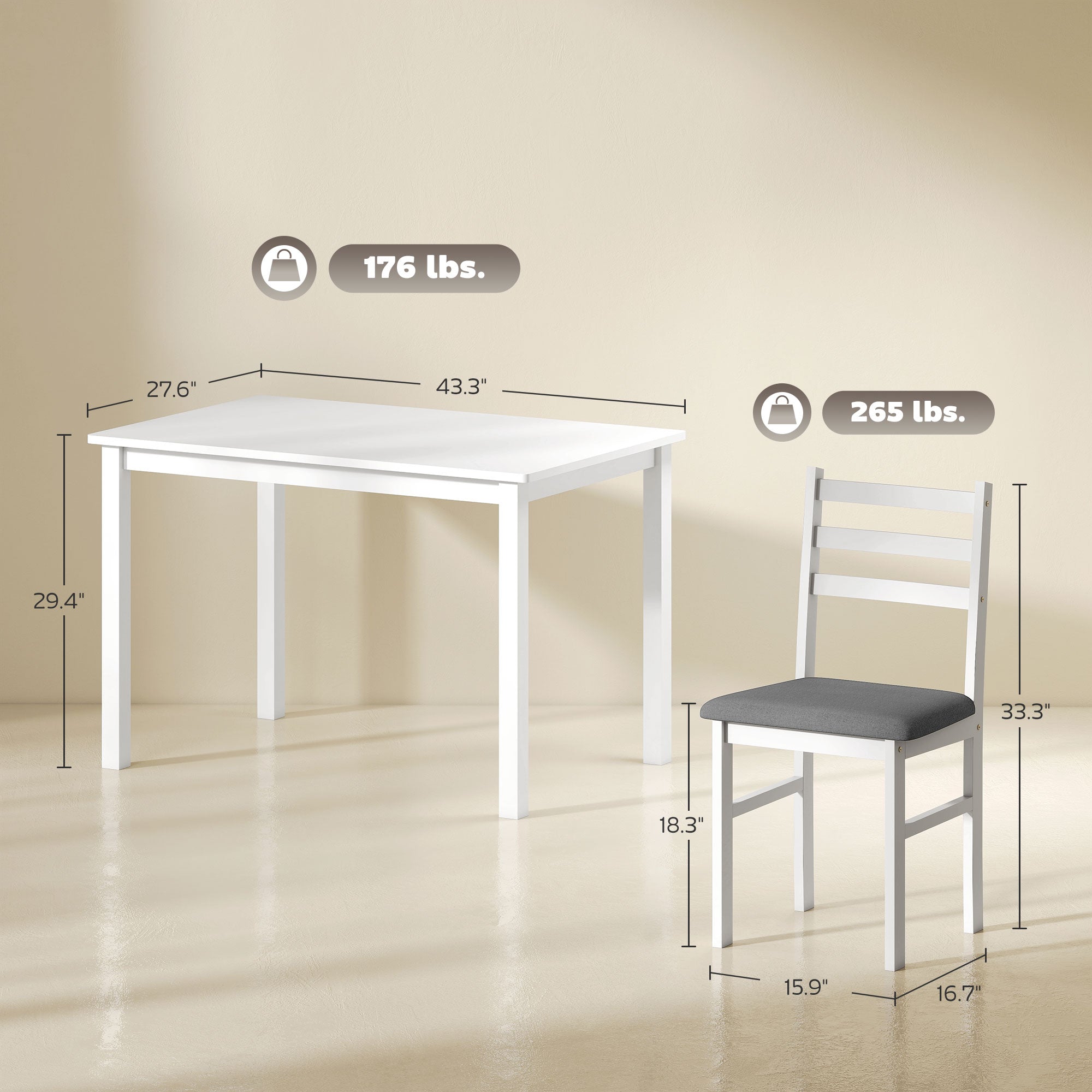 White Farmhouse Dining Set