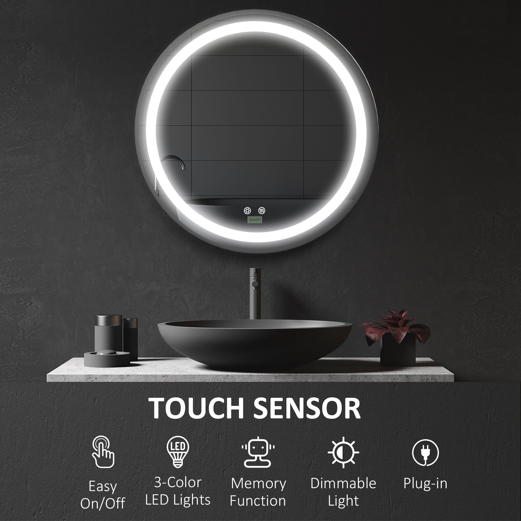 Lighted Wall Vanity Mirror