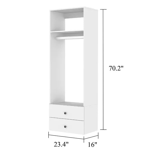 Wooden Modular Closet Organizer Modern Open Wardrobe