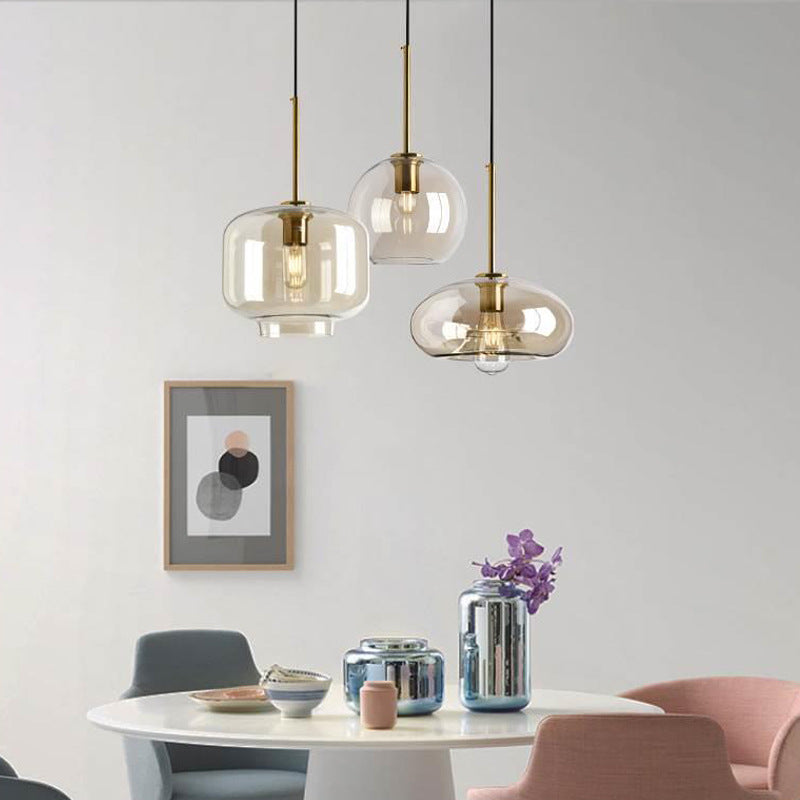 Creative Glass Chandelier Retro Restaurant Bedside Lamp