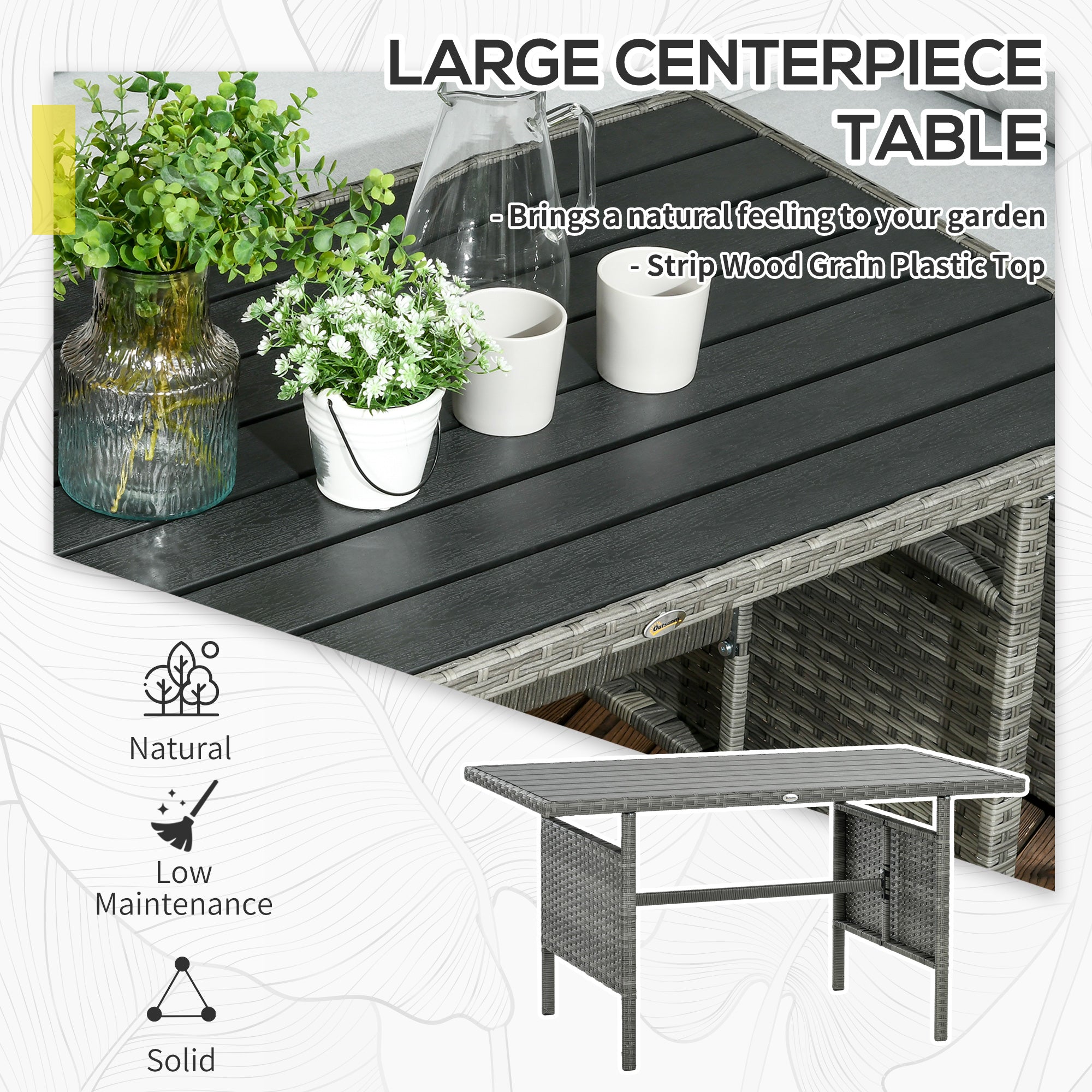 Grey Rattan Sofa Set