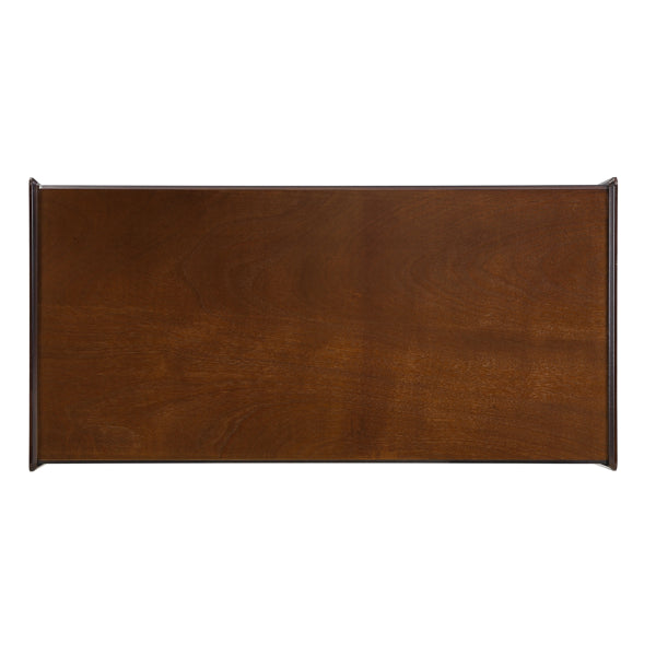 Mesa de Centro Rectangular Moderna U-Can con 4 Cajones y 2 Estanterías de Exhibición, Mesa de Centro de Madera con Estilo Acanalado, Vidrio Templado para la Sala de Estar