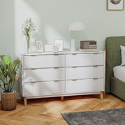 White Fluted Double Dresser