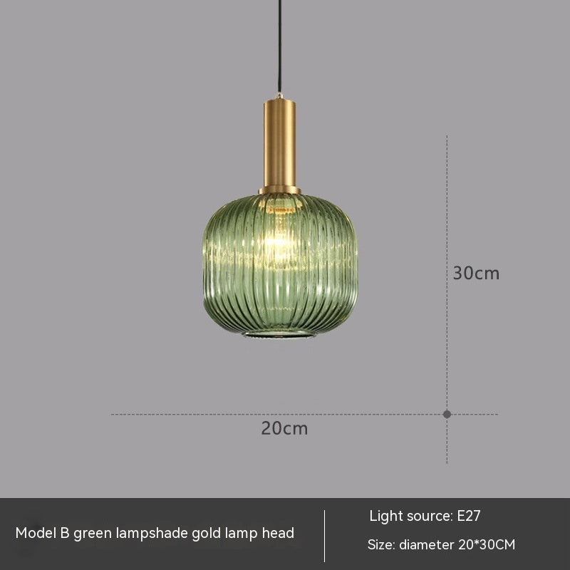 Green Glass Lantern Chandelier