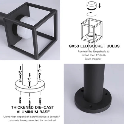 Outdoor Pathway Light LED Bollard Waterproof Garden Landscape Lighting Floor Lamp For Walkway 36516