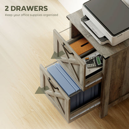 Vertical File Cabinet with 2 Drawers