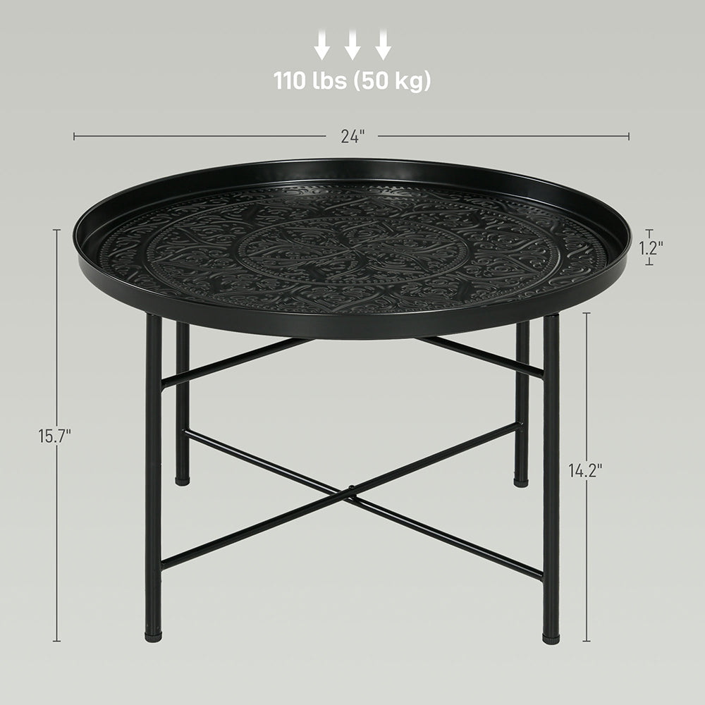 Black Round Metal Coffee Table
