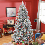 Green Snow Flocked Tree
