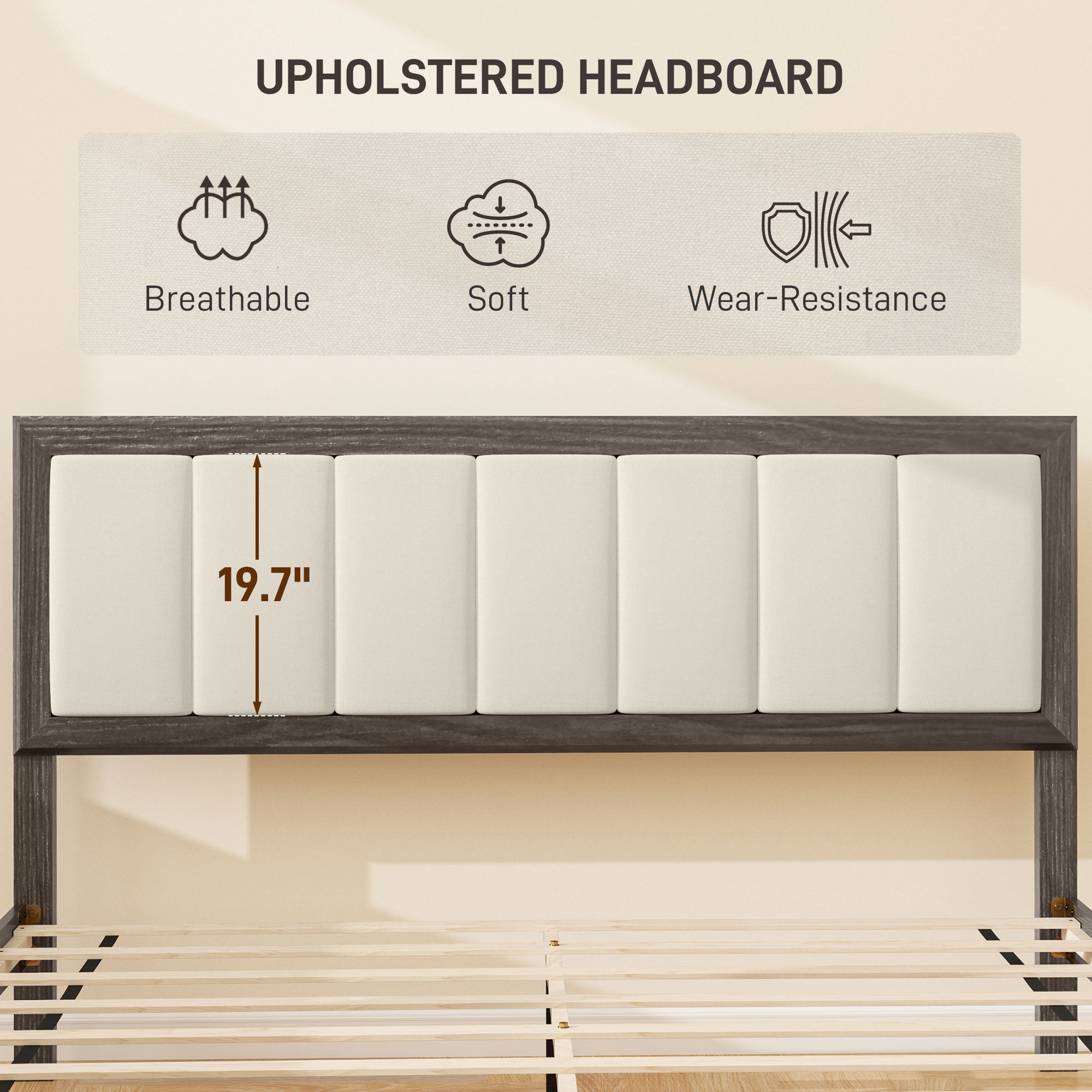 Charcoal Gray Platform Bed
