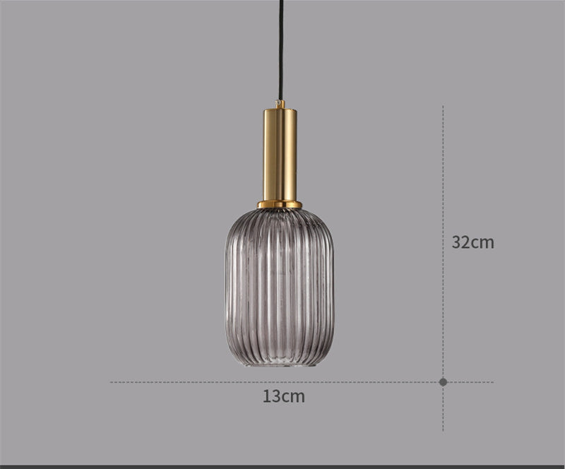 Bedroom Bedside Simple Bar Glass Chandelier Retro Lamps