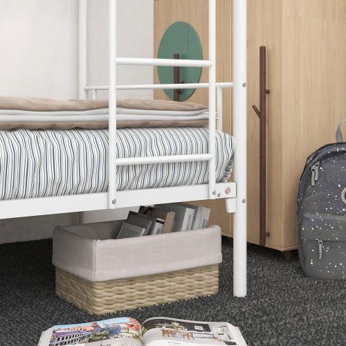 White Metal Bunk Bed