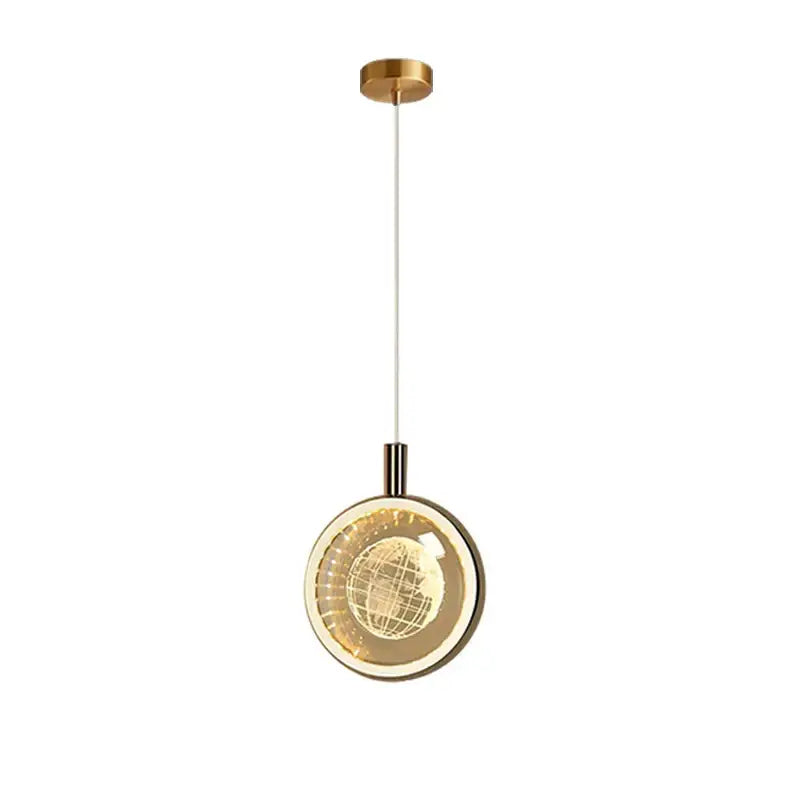 Gold-toned dandelion crystal ball jellyfish pendant light with globe design and warm glow for dining room decorbites dandelion crystal