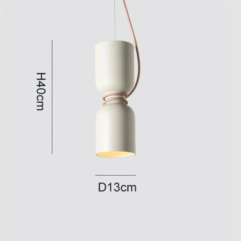 Danish Art Wrought Iron Pendant Light in Black or White