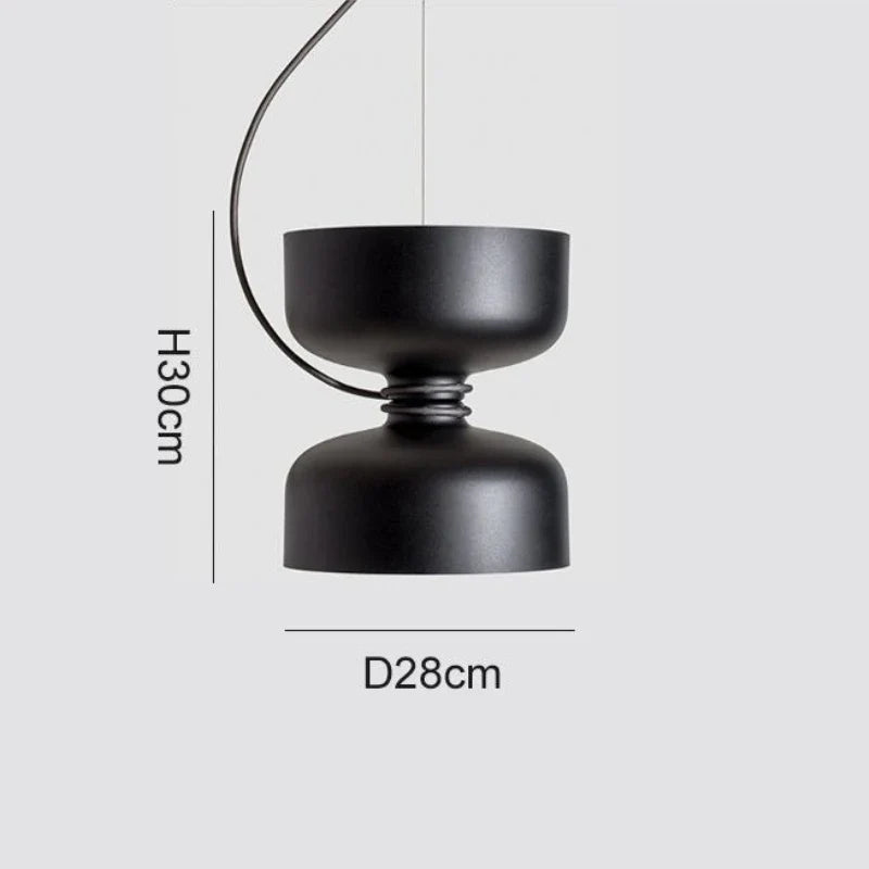 Danish Art Wrought Iron Pendant Light in Black or White
