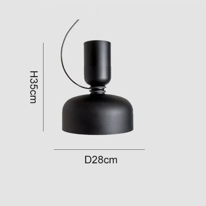 Danish Art Wrought Iron Pendant Light in Black or White