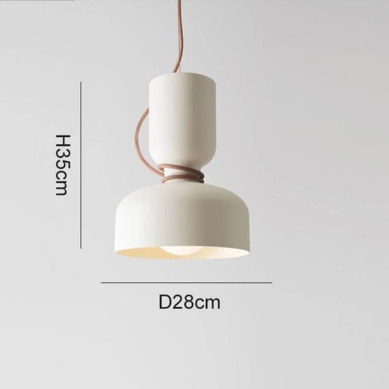 Danish Art Wrought Iron Pendant Light in Black or White - Decorbites