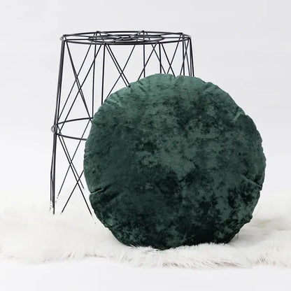 A plush dark grain velvet pillow cover in deep emerald green with a soft textured surface for living room decorbites decor