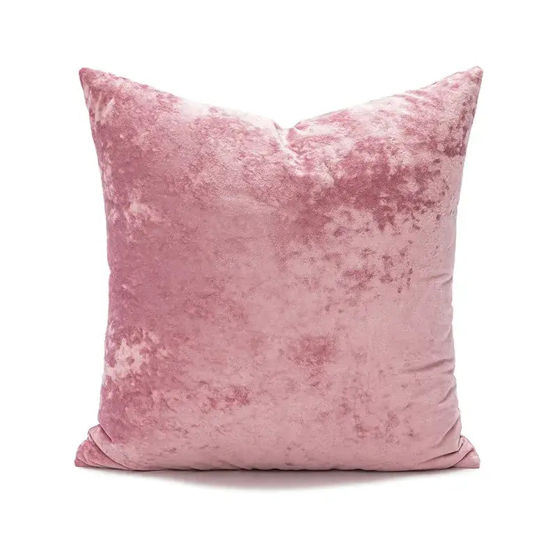 A dark grain velvet pillow cover in dusty rose with a soft textured surface for decorbites dark grain decor