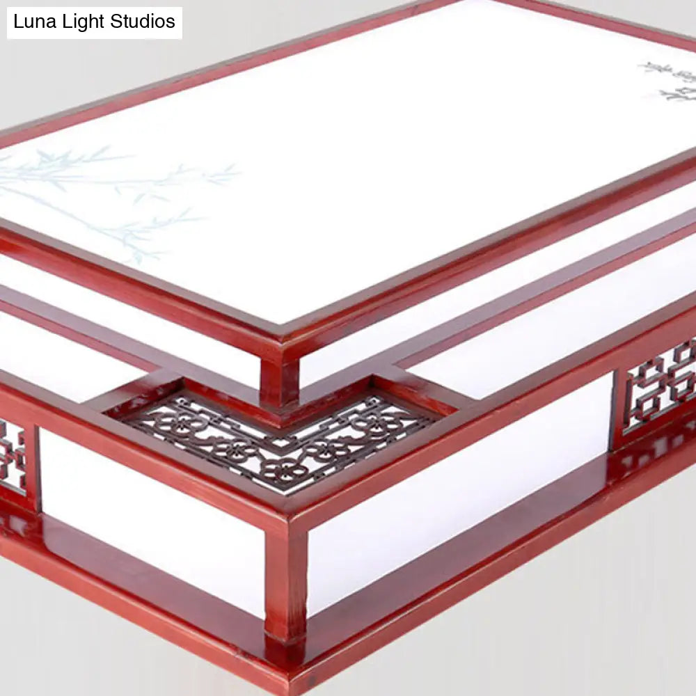 DecorBites™ DecorBites™ Dark Red LED Flush Mount Ceiling Lamp with Stylish Floral Design for Living Room