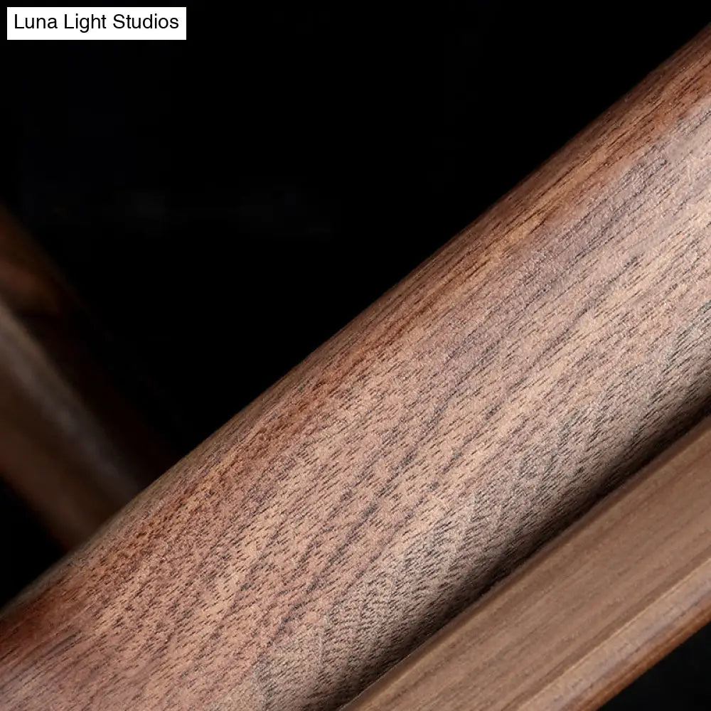 DecorBites™ Dark Wood Nordic Linear Wall Sconce Bathroom LED Light with Acrylic Shade