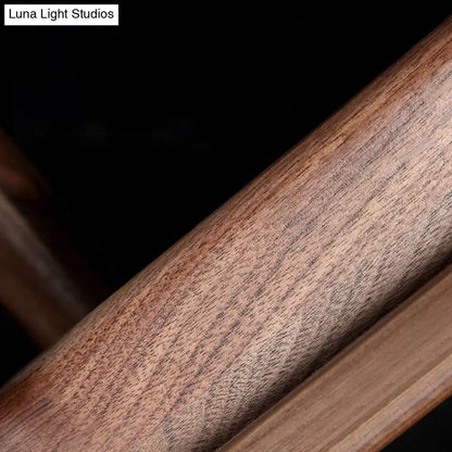 DecorBites™ Dark Wood Nordic Linear Wall Sconce Bathroom LED Light with Acrylic Shade