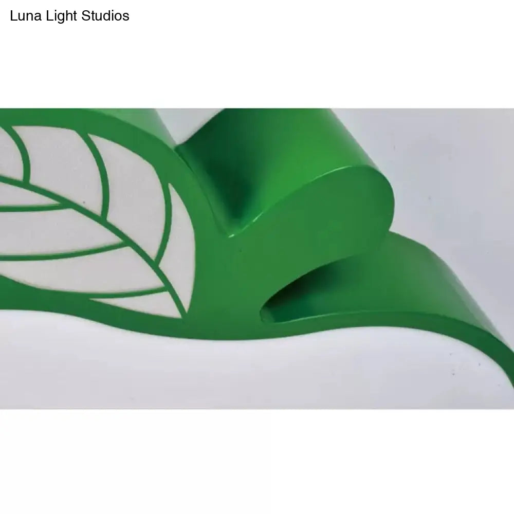 DecorBites™ DecorBites™ Darling Smiling Apple Ceiling Light for Child's Bedroom - Acrylic Metal Flush Mount