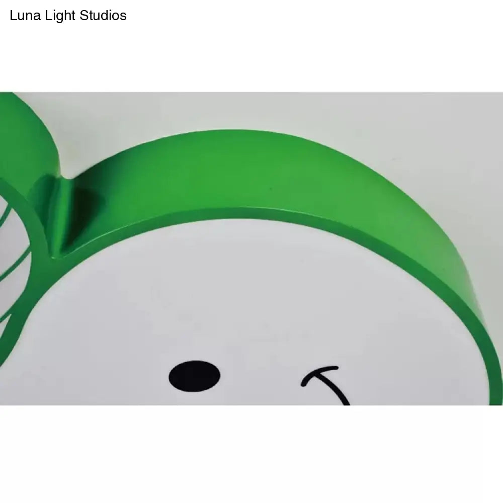 DecorBites™ DecorBites™ Darling Smiling Apple Ceiling Light for Child's Bedroom - Acrylic Metal Flush Mount