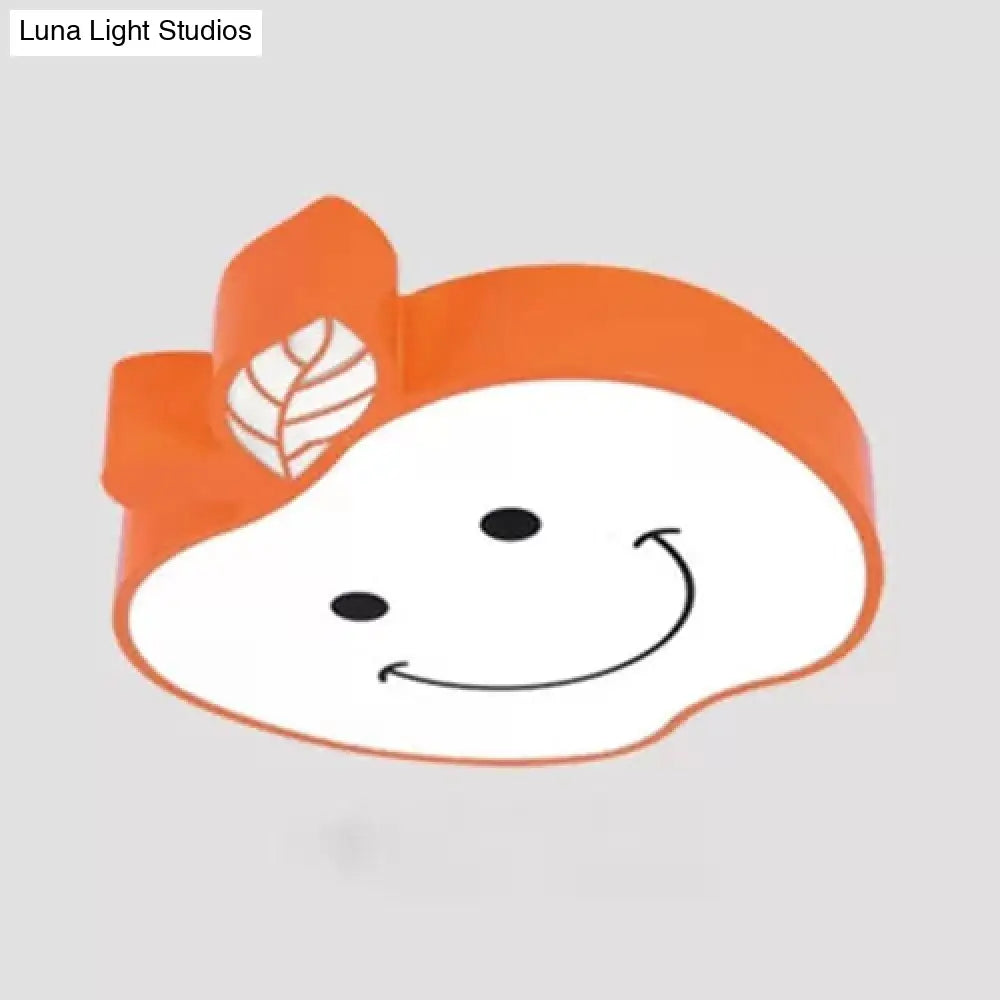 DecorBites™ DecorBites™ Darling Smiling Apple Ceiling Light for Child's Bedroom - Acrylic Metal Flush Mount