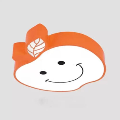 DecorBites™ DecorBites™ Darling Smiling Apple Ceiling Light for Child's Bedroom - Acrylic Metal Flush Mount