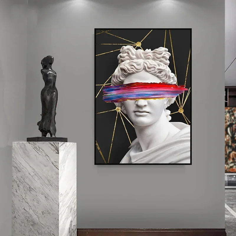 David Graffiti Art Canvas Print for Room Decor