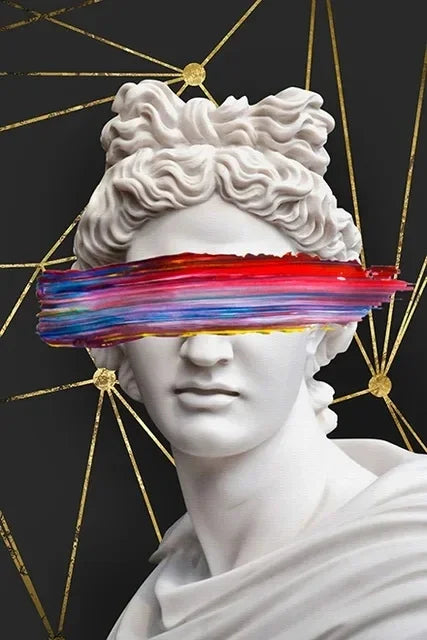 David Graffiti Art Canvas Print for Room Decor - light green / 20x30cm No Frame