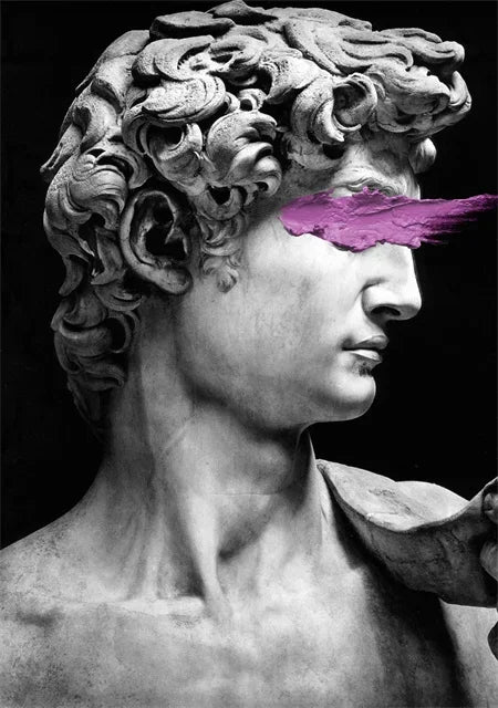 David Graffiti Art Canvas Print for Room Decor - Red / 20x30cm No Frame