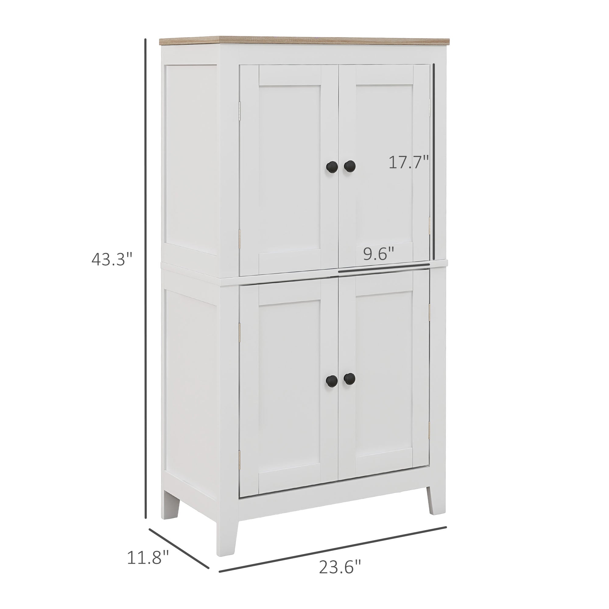 White Functional Storage Cabinet