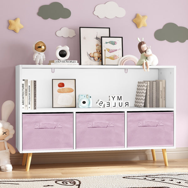White Fabric Children's Bookcase